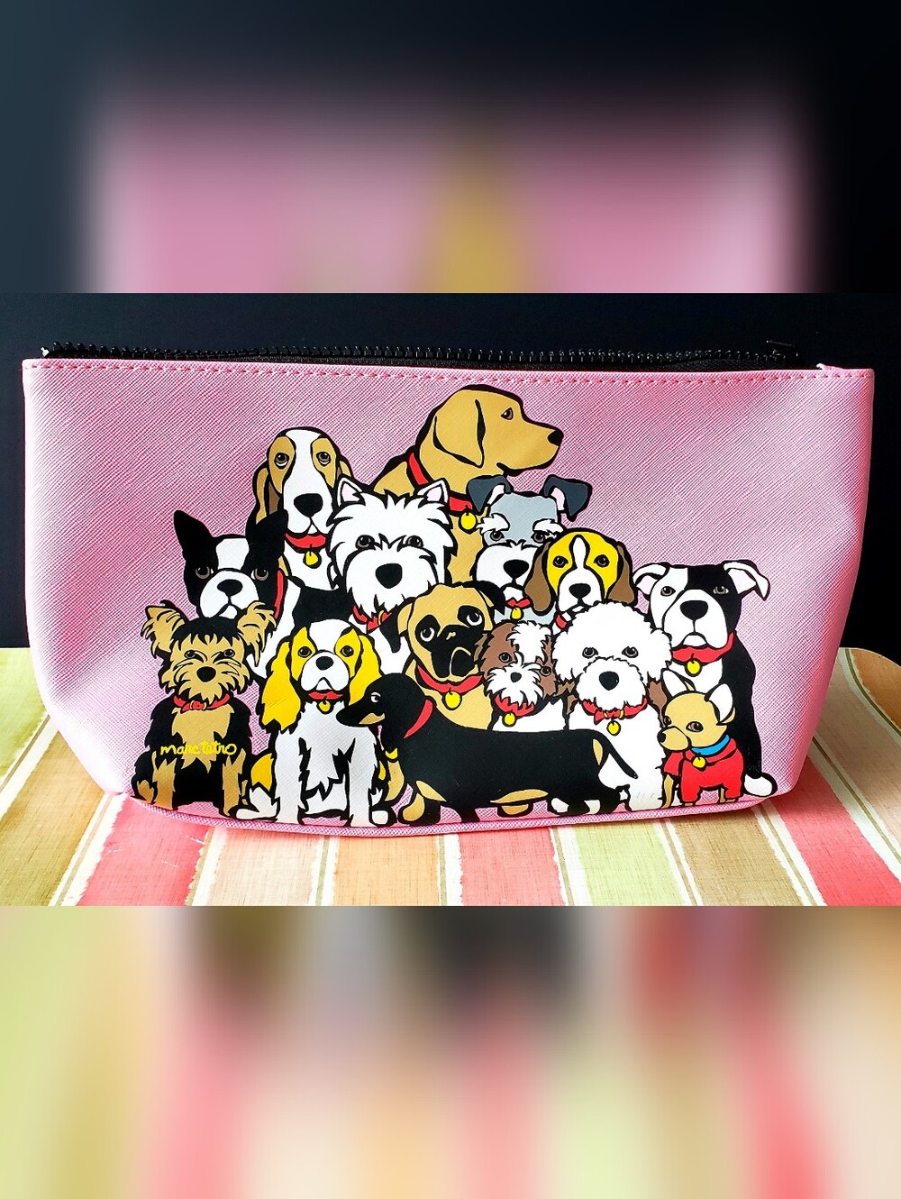 Love My Dogs Pink Clutch/Cosmetic  Pouch New Without Tags